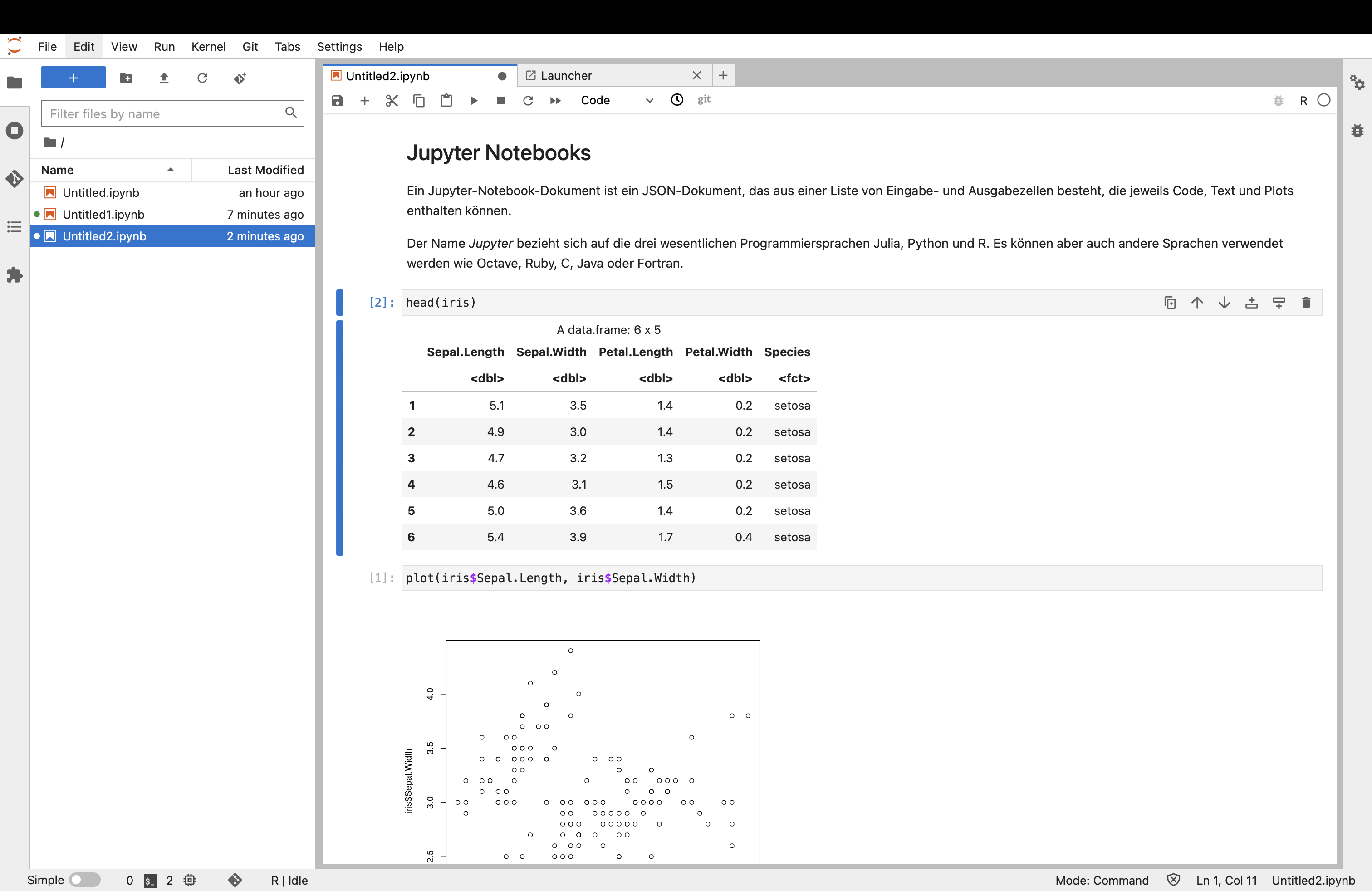 Screenshot of the JupyterHub user interface.